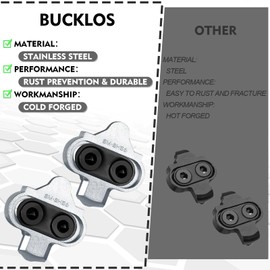 BUCKLOS SPD Cleats BH-51 / BH-56 Compatible with Shimano MTB SPD Pedals for Indoor Cycling and MTB Mountain Bicycle Shoes