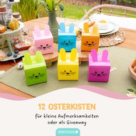 DIY Easter Bunny Boxes for DIY Crafts and Filling – A Gift from the Heart – for Easter – 6 Pink Boxes for Girls