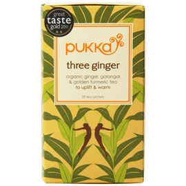 Pukka Three Ginger Tea 20 per pack - Pack of 6