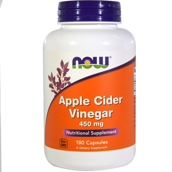 Now Foods Apple Cider Vinegar 450mg, 180 Count, Pack of 2