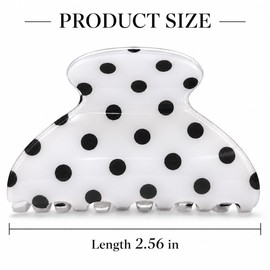 Small Claw Clips | Everyday Hair Styling | 2.56-Inch PVC, 3 Pack