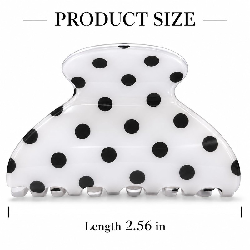 Small Claw Clips | Everyday Hair Styling | 2.56-Inch PVC,