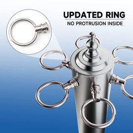 GSE Games & Sports Expert Stand-Style Metal Billiard Pool Cue Rack Only, Holds 6 Pool Sticks, Floor Stand Billiard Cue Rack (Brushed Nickel)