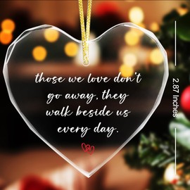 Those We Love Don't Go Away Gifts fpr Women,Bereavement Gift Sympathy Memorial Condolence Gift for Loss of Loved One,Remembrance Crystal Hanging Ornament