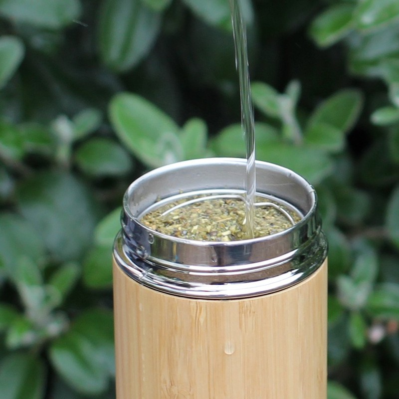 Gaucho Bruno Bamboo Bottle Tea Infuser Vacuum Flask
