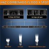 Barra de luz LED ámbar blanca de 32 pulgadas, delgada,