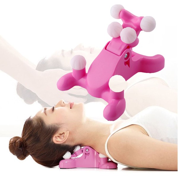 songfir 6 Large Acupoint Finger Press Cervical Vertebra Care Massager Silicone Massage Ball Neck Pressure Point Device