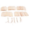 50pcs Wood Pieces DIY Natural Rustic Unfinished Wood with Hemp