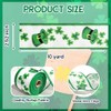 HIENAJ St Patrick's Day Ribbons 2.5" 10 Yards, Green White
