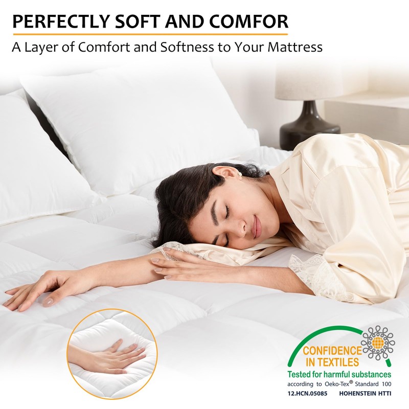 Extra Thick Fitted Mattress Topper - California King Size |