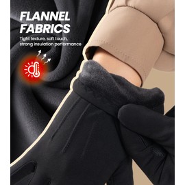 TANSTC Winter Gloves for Women Men Extra Stretch Gloves for Cold Weather with Warm Soft Fleece Lining Windproof Anti-Slip for Daily Work Driving Biking Running,L