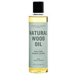 CARON & DOUCET - Natural Wood Conditioning Oil - 100% Plant Based Wood Conditioning and Polishing Oil - Orange Scented - Suitable for Natural Furniture (8oz)