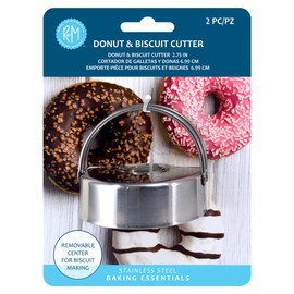 R&M Donut Cutter, Biscuit Cutter Combo, 2.75", Stainless Steel with Removable Center