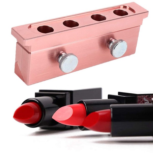 DIY Lipstick Shape, 12.1 mm 4 Holes Beak Type Aluminium Alloy Lip Balm Shape Holder Dual Use Cosmetic Lip Balm Maker Filling Moulding Tools
