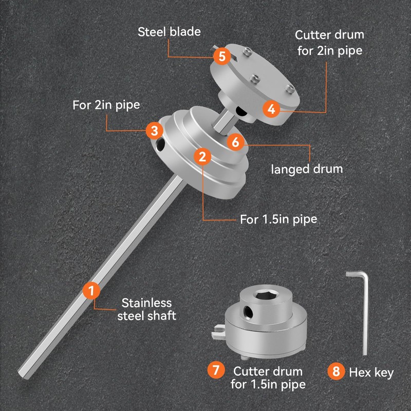 Inside Pipe Cutter for PVC Pipe-Aluminum Alloy Internal PVC Pipe