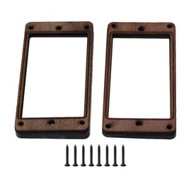 Walmine Rosewood Pickup Mounting Ring Guitar Frame Mounting Ring with Screws for Electric Guitar Pack of 2