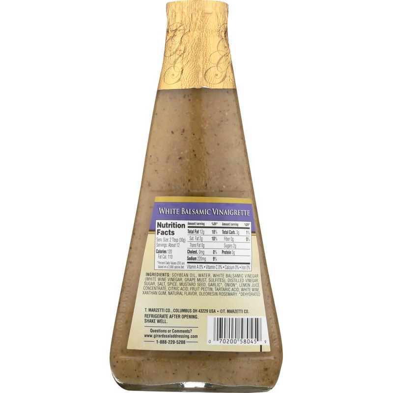 Girard's White Balsamic Vinaigrette Dressing, 12 oz (Pack of 3)