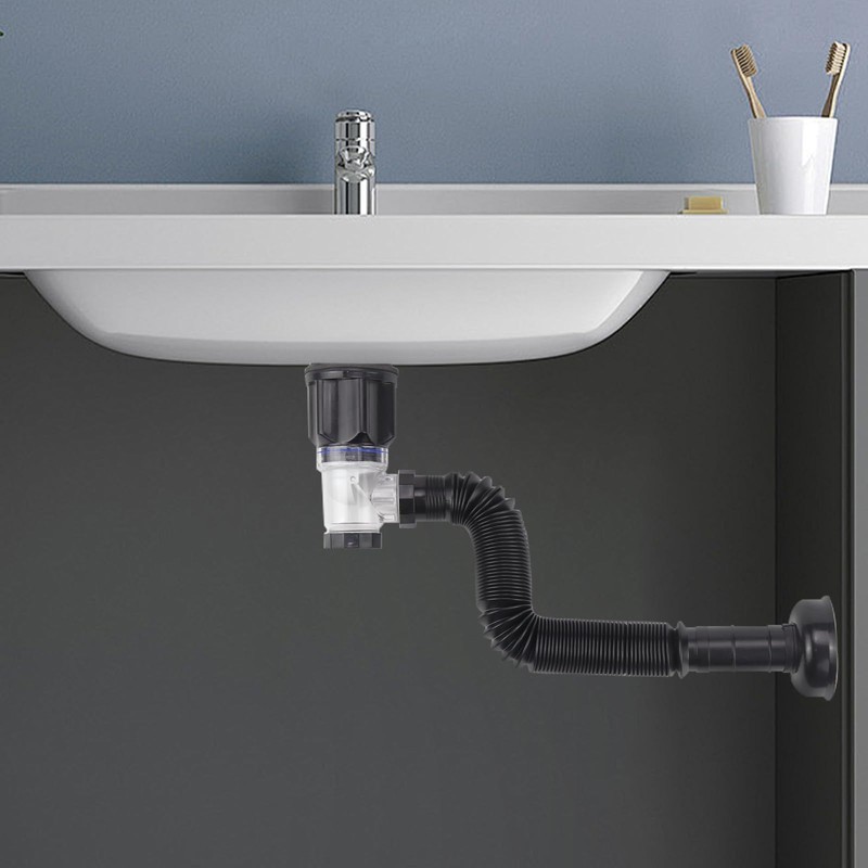 Drain Pipe Kit for Sink Drain Sink Plug Stopper Siphon