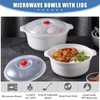 POYIPI Microwave Bowls with Lids Plastic Microwave Safe Bowls Microwave