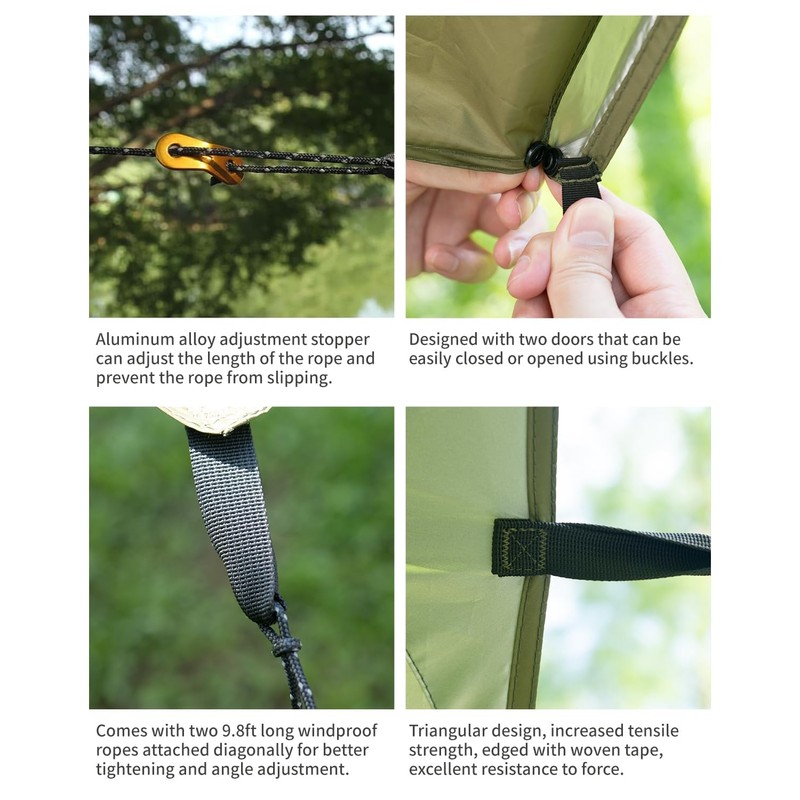 Travel Bird Hammock Rain Fly, 11 x 9 ft Waterproof