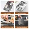MAXCOOK 18/10 Stainless Steel Freezer Storage Containers With Lids, 47oz