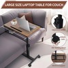 FASNAHOK C Shaped End Table Adjustable Height,360°Swivel Rolling TV Tray,Couch