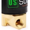 U.S. Solid 1/4" Brass Electric Solenoid Valve 110VAC Normally Closed