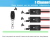 Meskliu 12v Mini Remote Control Switch,3 Way Wireless Lights Switch