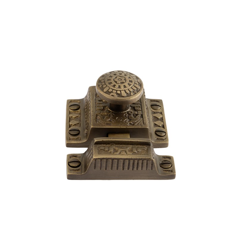 STALLION HARDWARE Antique Brass Cabinet Latch - Durable Solid Brass,