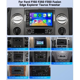 for Ford F150/F250/F350 04-14 for Fusion Edge for Explorer 2005-2010 Taurus[8Core 4+64G] Car Radio Wireless Carplay Android Auto,Android Stereo 7" IPS GPS WiFi Bluetooth FM MirrorLink+Backup Camera