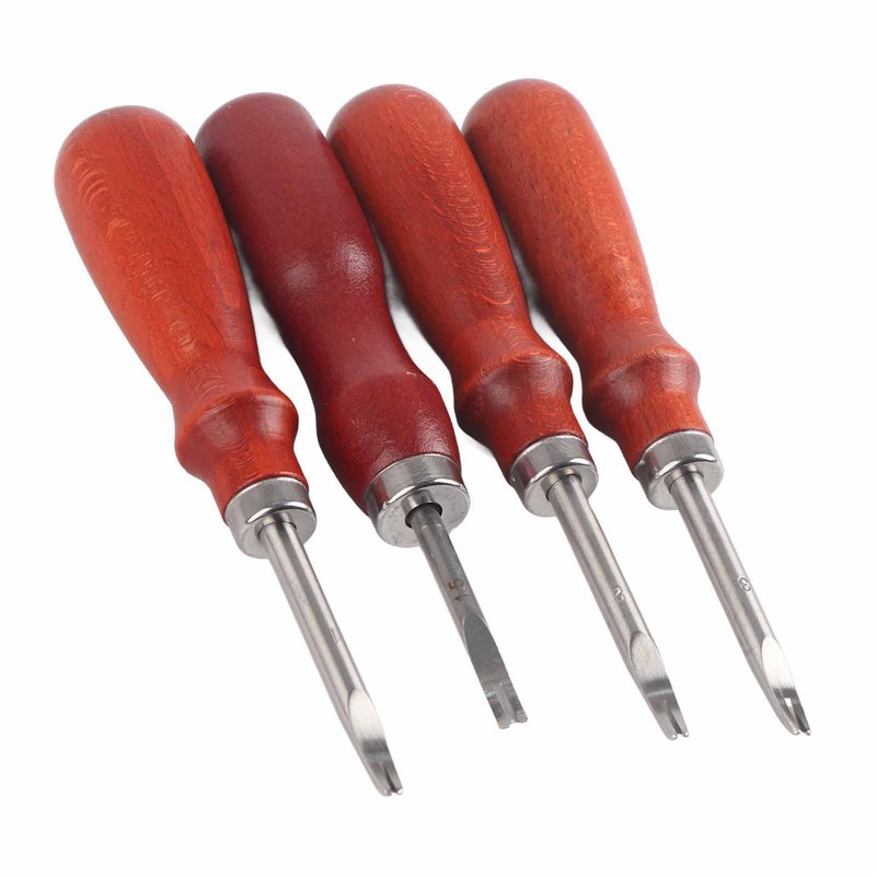 4 Pcs Leather Edger Leather Edge Chamfering Knife Sharpener Hand