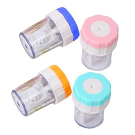 4 PCS Contacts Case Cleaner Machines, Lens Cleaning Container for Everyday Use, Contact Lens Cases, Contact Lens Soak Storage Kit for Travel Home