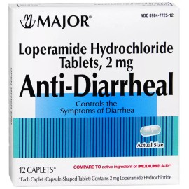 Major Anti-Diarrheal 2mg 24 Caplets (PACK OF 2)