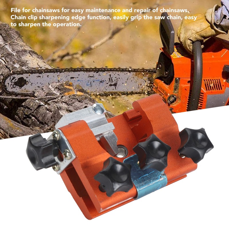 Chainsaw Sharpener Jig Kit Alloy Hand Cranked Chain Saw Sharpening