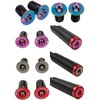 1 Pair Aluminum Bike Handlebar End Plugs, Expanding Locking Bar