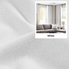 Jubilantex White Linen Blackout Curtains 95 Inches Long for Bedroom