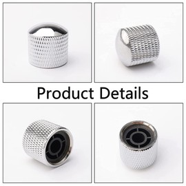 4pcs Electric Bass Guitar Volume Tone Control Knobs Dome Knobs Guitar Parts AU Silver