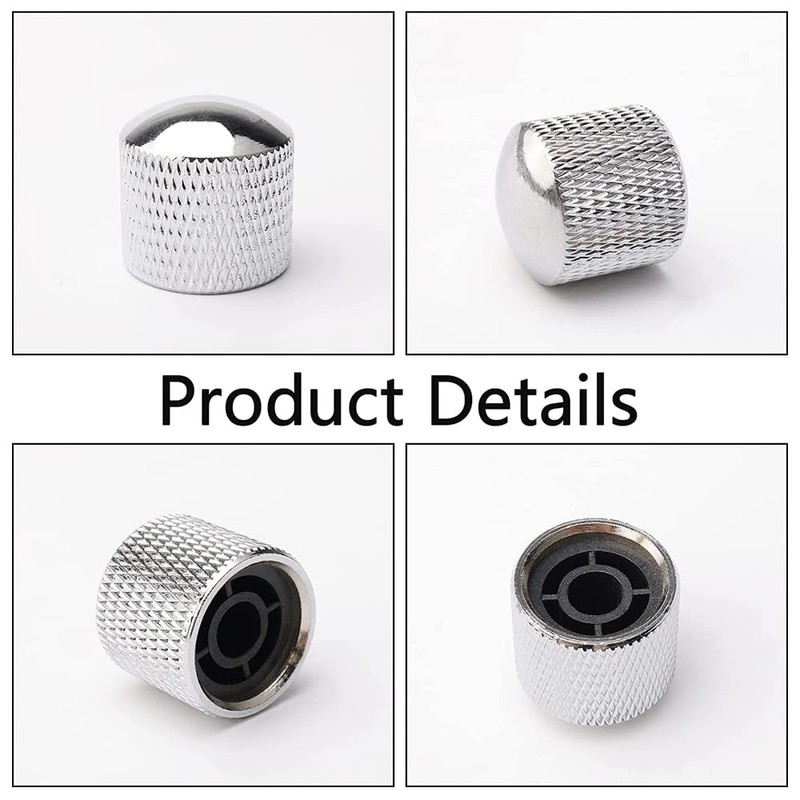 4pcs Electric Bass Guitar Volume Tone Control Knobs Dome Knobs