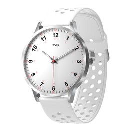 DEFNDR Nurse Watch for Nurse,Absorb Light Energy Luminous Dial Easy Read,50M Waterproof 12/24 Hour,Second Hand Watch for Nursing (White)