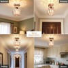 Mlihove Hallway Ceiling Lights Crystal Lighting, Gold Samll Chandelier Modern