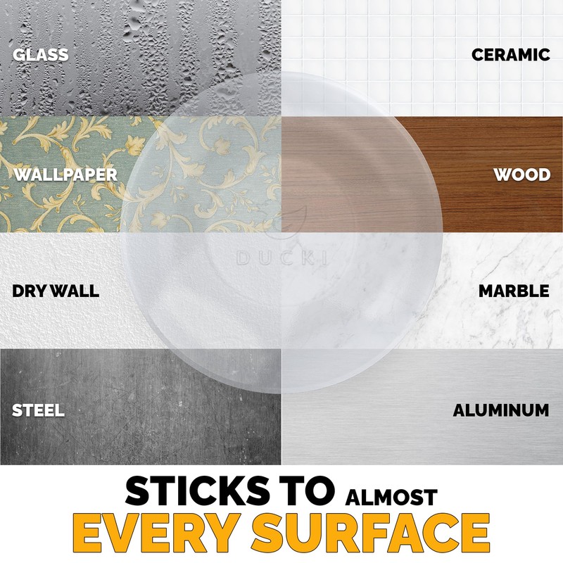 Ducki Door Stop Wall Protectors, 8 Pack Clear, Self Adhesive