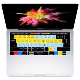 WYGCH Serato Scratch Live Shortcuts Hotkey Waterproof Keyboard Cover for MacBook Pro 13 15 inch 2019 2018 2017 and 2016 with Touch Bar, Touch ID Model: A2159 A1989 A1706/A1990 A1707, USA Version