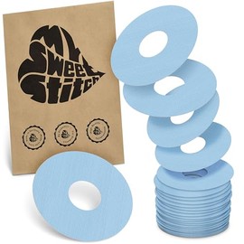MySweetStitch MySweetStitch | Patch for Freestyle Libre 3 Sensor Waterproof, Breathable and Skin-Friendly (25 Pieces) | Made in Germany | Outer ? 60mm, Inner ? 20mm | Ice Blue