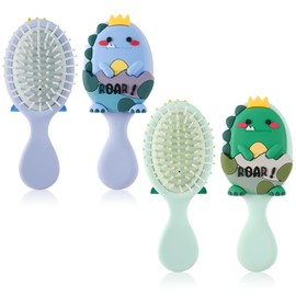 ViEinkaufen 2 Packs Bristle Brush Hair, Toddler Hair Brushes Plastic Detangle Brush for Curly Straight Hair Styling(Green+Blue)