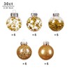 HBlife Christmas Ball (Gold, 2.36” 30PCS)