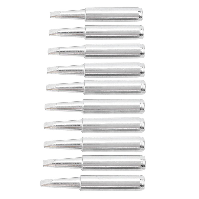 10Pcs Solder Iron Tip Brass Internal Heating Lead Free Soldering