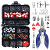 Mingzhe 263pcs Fishing Accessories Set with Tackle Box Including Plier