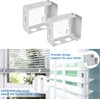 Ajinacious Venetian Blind Mounting Brackets, Metal, White, Wall Mount, Ceiling