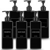 Tanlade 6 Pcs Shampoo and Conditioner Dispenser Bottles 16oz Modern