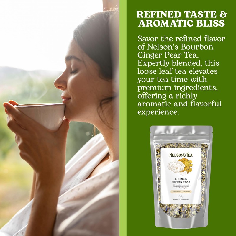 Nelson's Tea Bourbon Ginger Pear - Cut & Sifted Ginger